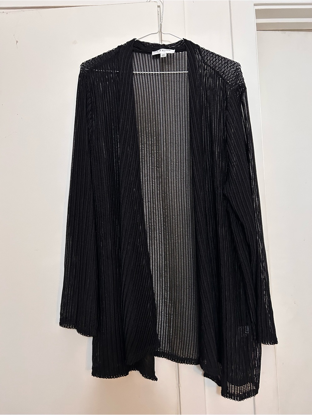 Black Open Weave Cardigan Lavish 2xl